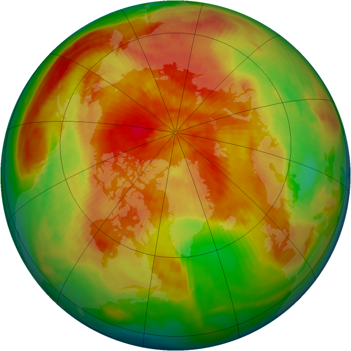 Arctic ozone map for 01 April 1983